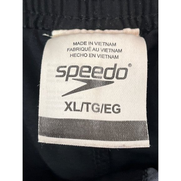 Speedo Men's Swim Trunks Built In Shorts Drawstring XL Gray Grey Polyester Spand - Picture 2 of 5